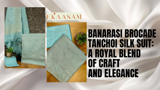 Banarasi Brocade Tanchoi Silk Suit: A Royal Blend of Craft and Elegance