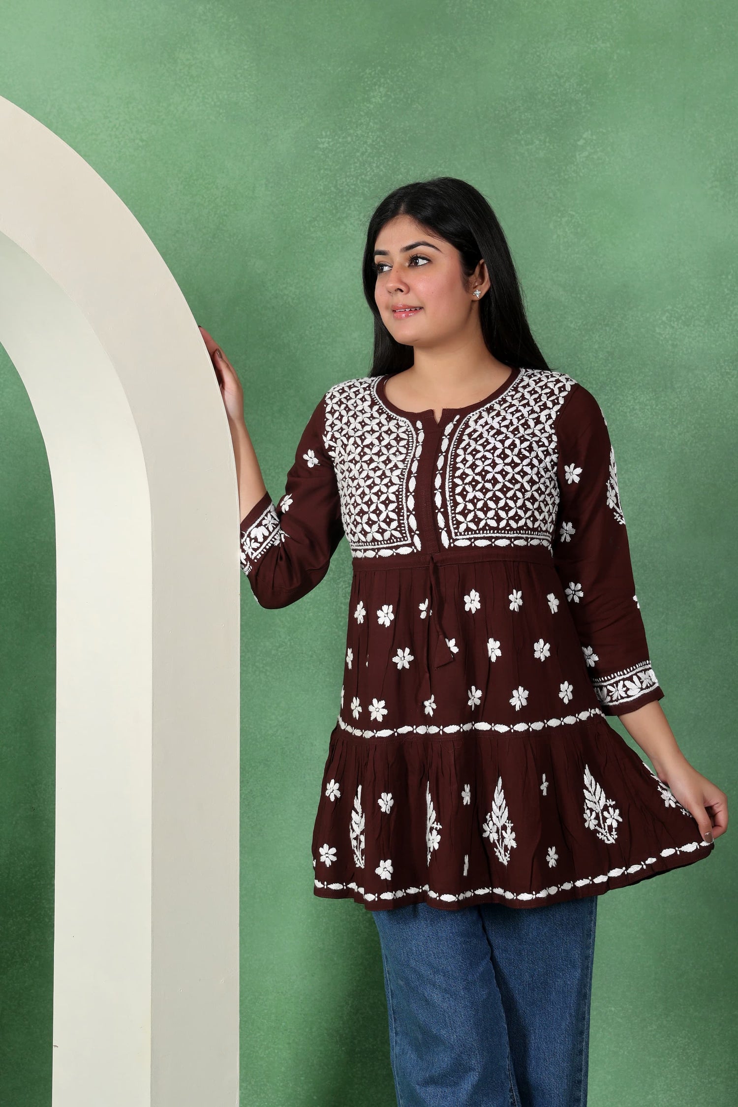 Chikankari Short kurti