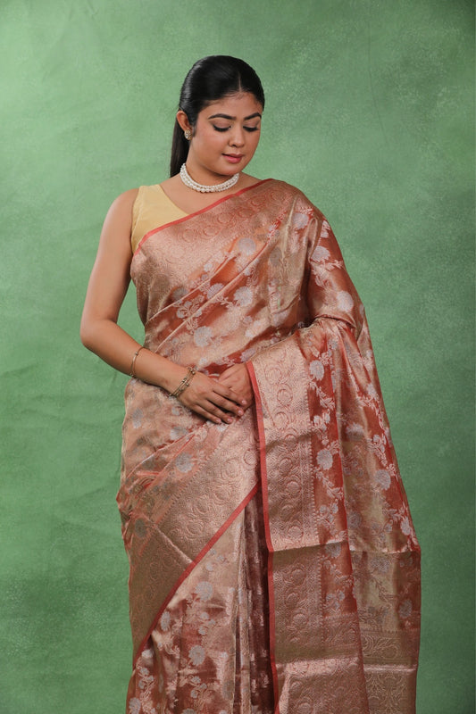 Surkh Saanjh – Banarasi Katan Silk Saree