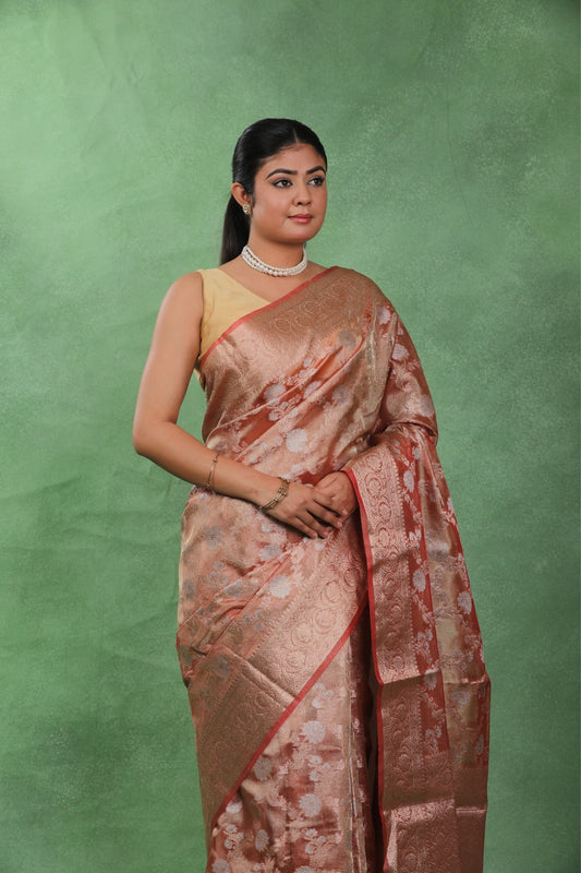 Surkh Saanjh – Banarasi Katan Silk Saree