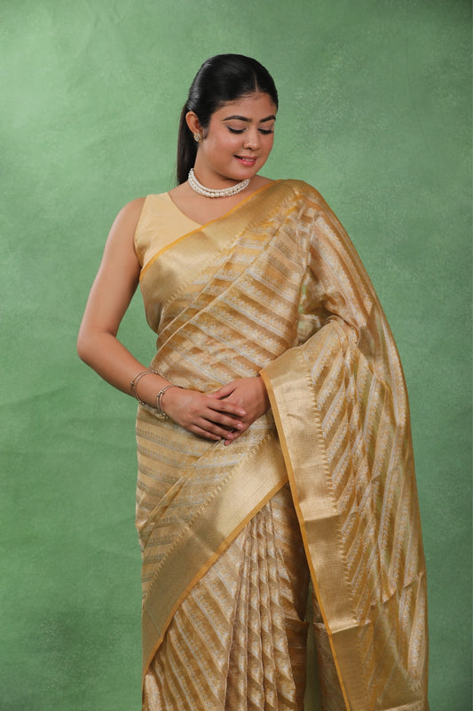 Sunehri Kiran – Katan Silk Banarasi Saree