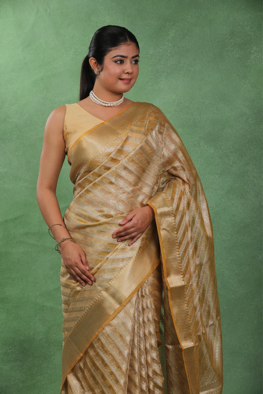 Sunehri Kiran – Katan Silk Banarasi Saree