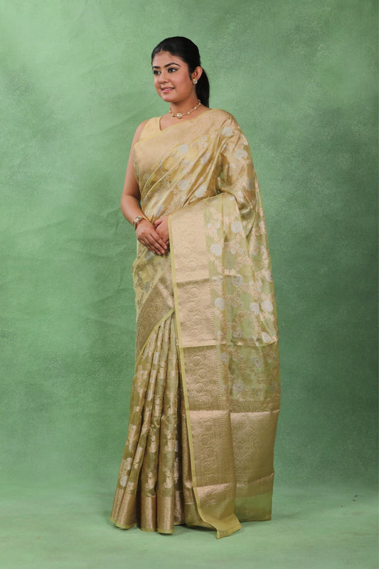 Haryali Kanak – Banarasi Katan Silk Saree