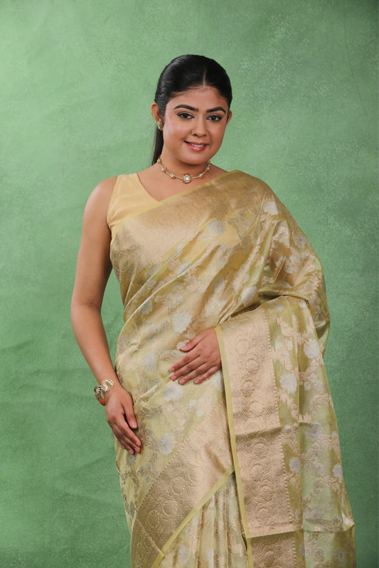Haryali Kanak – Banarasi Katan Silk Saree