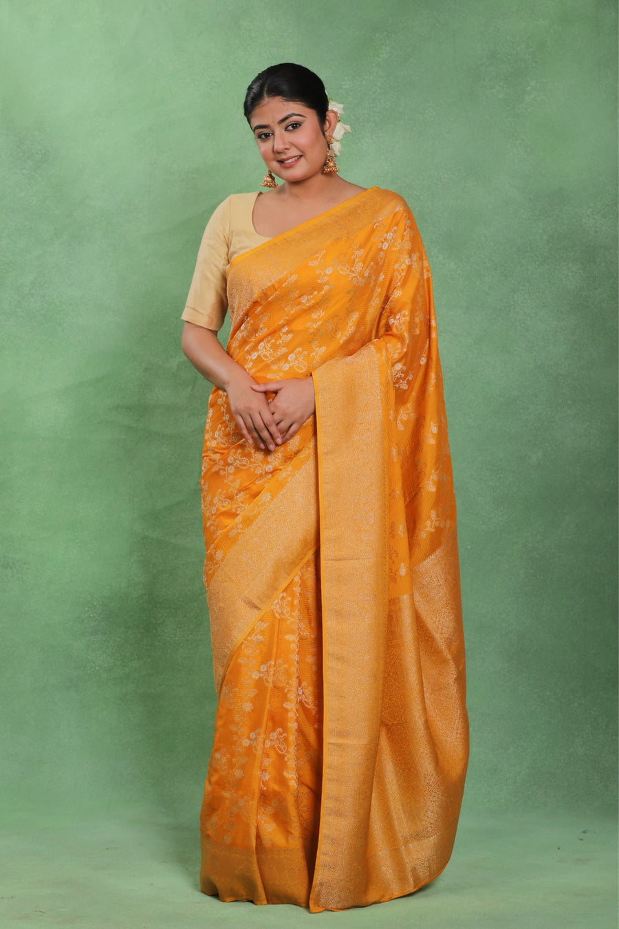 Pehli Dhoop – Banarasi Khaddi Chiffon Saree