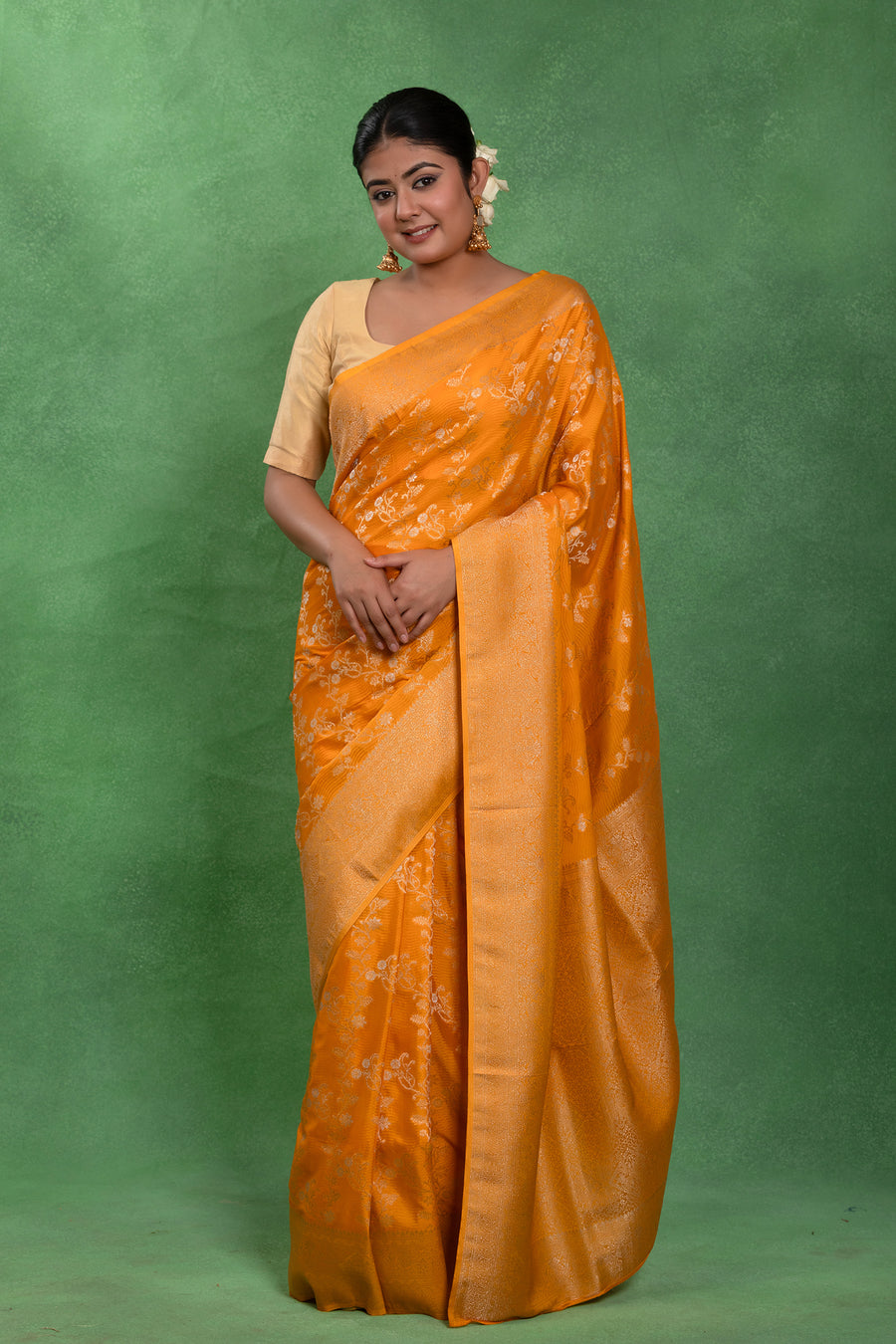 Pehli Dhoop – Banarasi Khaddi Chiffon Saree