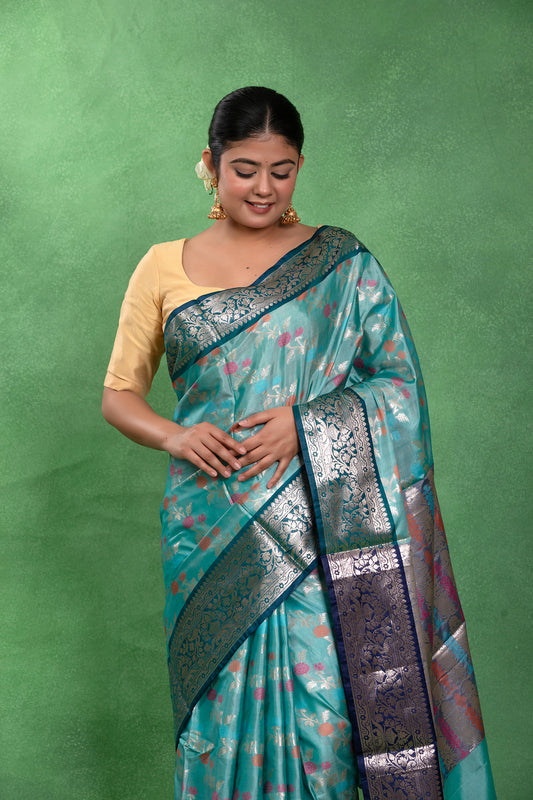 Pista Chandrika – Katan Silk Banarasi Saree