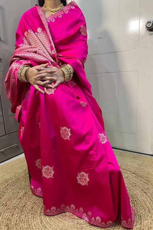 Regal thread katan silk buti saree
