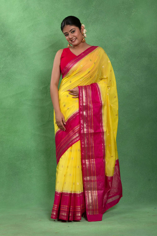Sunheri Subah – Dupion Silk Saree