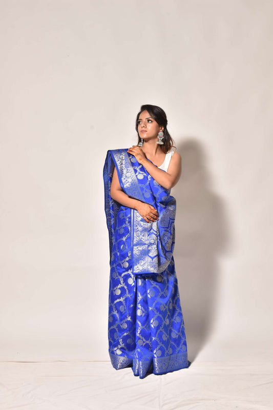 Heritage Weave — Katan Silk Jaal Saree
