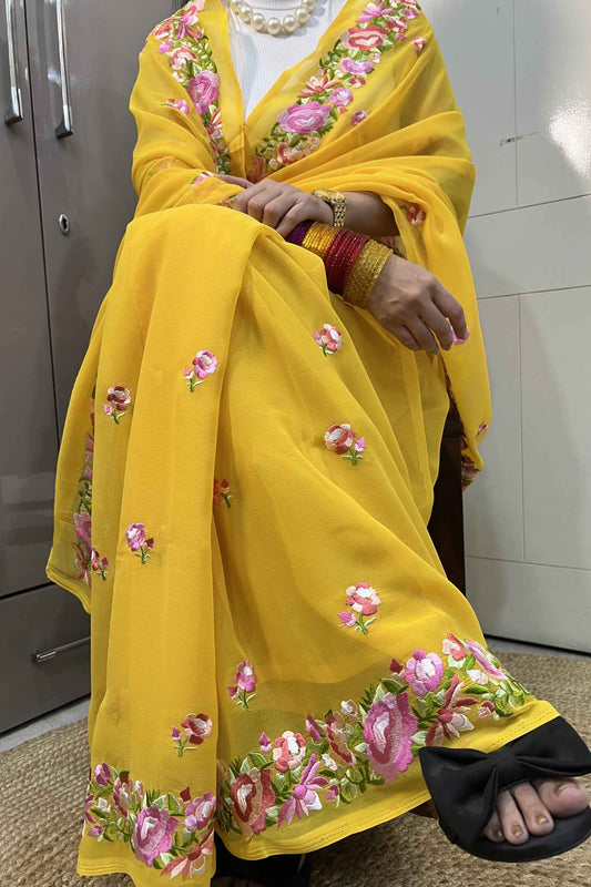 Kaner georgette floral saree