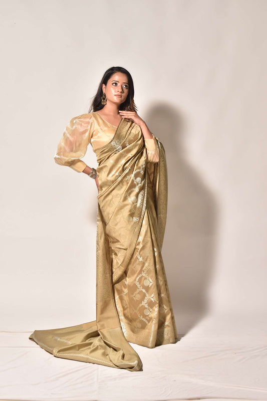 Heritage Weave — Katan Silk Jaal Saree