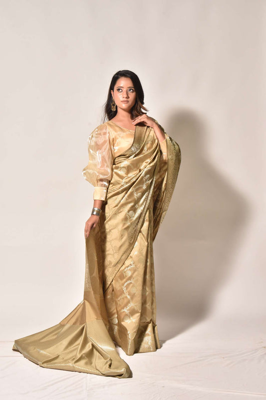 Heritage Weave — Katan Silk Jaal Saree