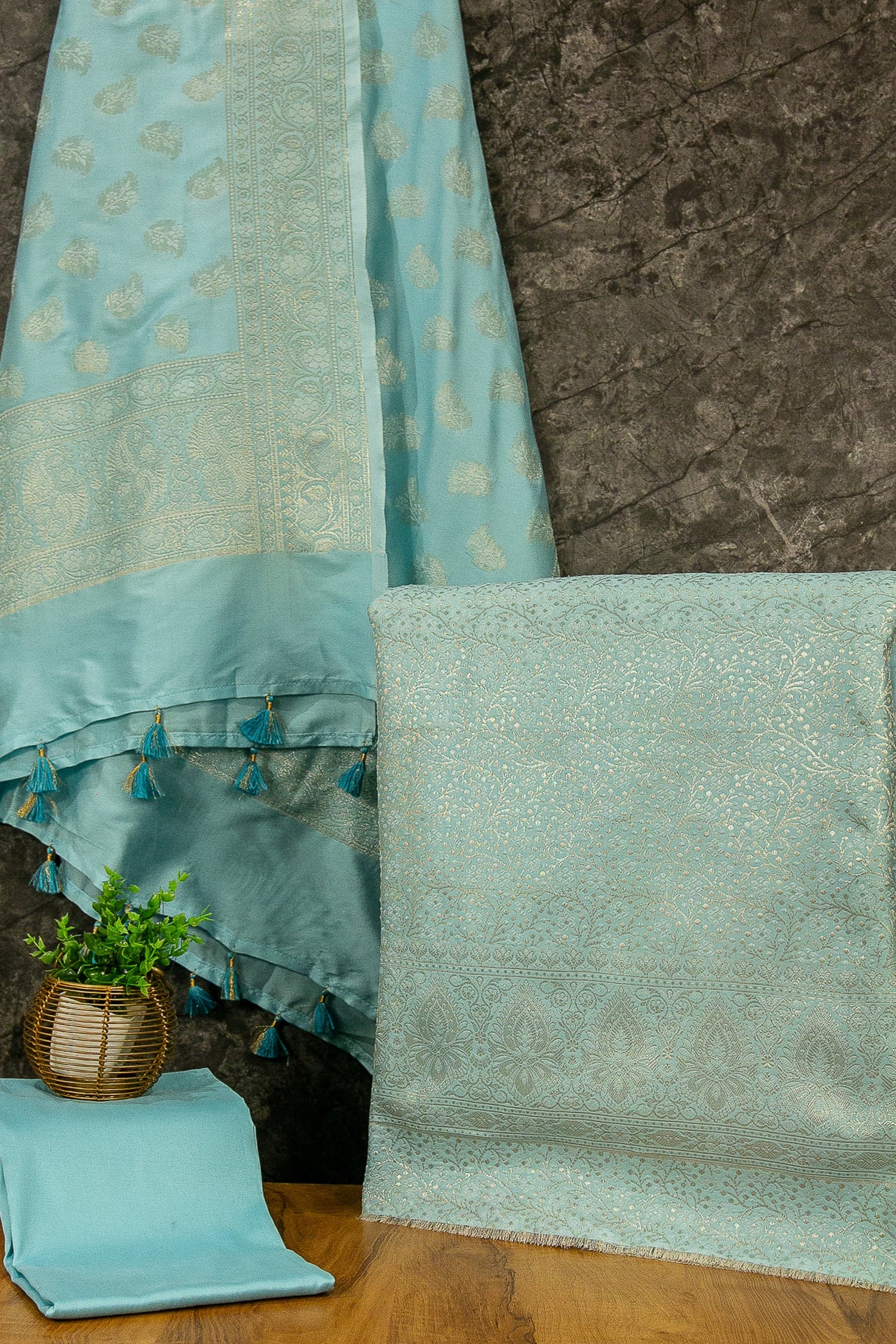 Banarasi Brocade Tanchoi Silk Suit