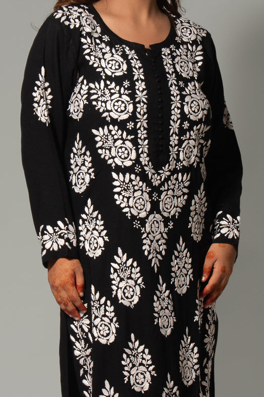 Noori Rayon Bootadar Chikankari Kurti