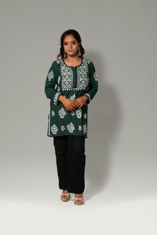 Chikankari Rayon Bootadar Top