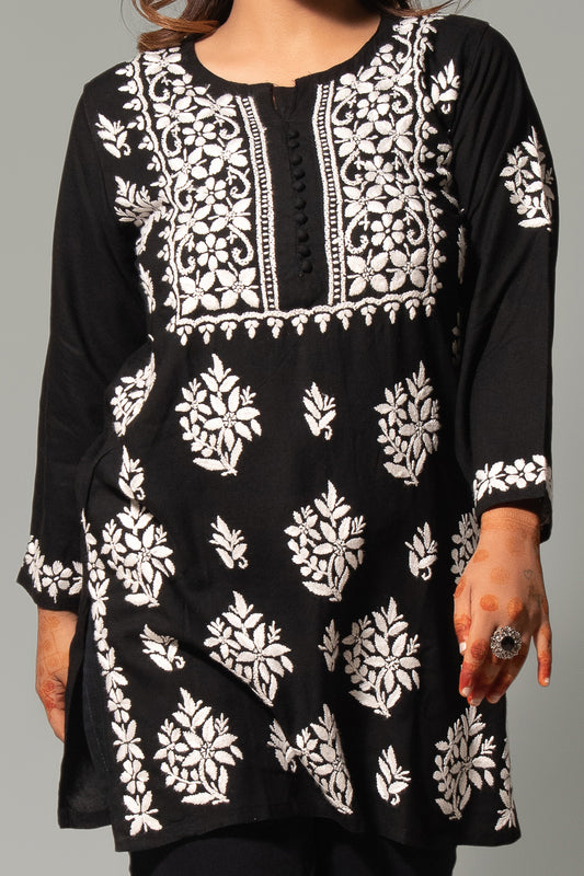 Chikankari Rayon Bootadar Top