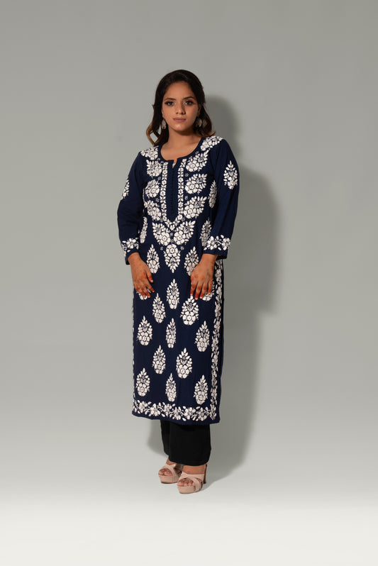 Noori Rayon Bootadar Chikankari Kurti