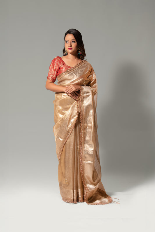 Shadow Elegance – Banarasi Tissue Handwork