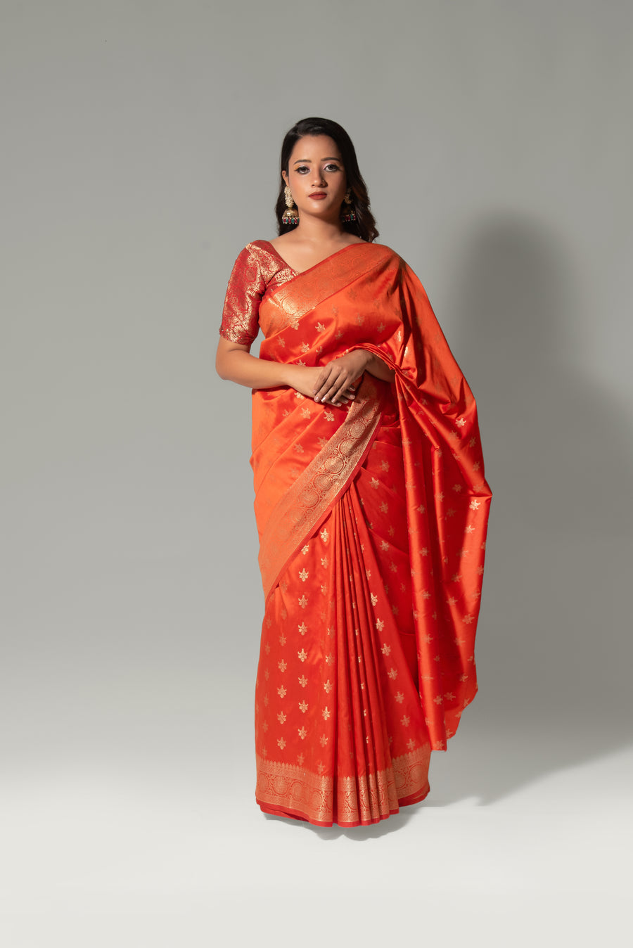 Regal Threads – Katan Silk Buti Saree