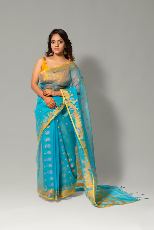 Ethereal Breeze – Organza Jamdani