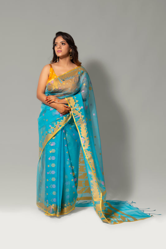 Ethereal Breeze – Organza Jamdani