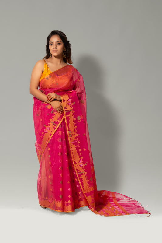 Ethereal Breeze – Organza Jamdani