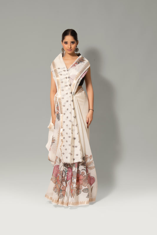 Verdant Grace – Chanderi Digital Print