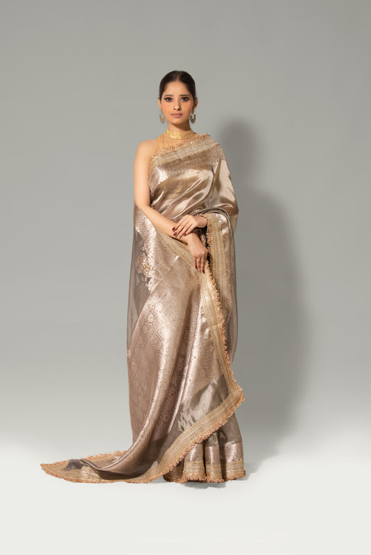 Golden Heritage – Banarasi Tissue Handwork