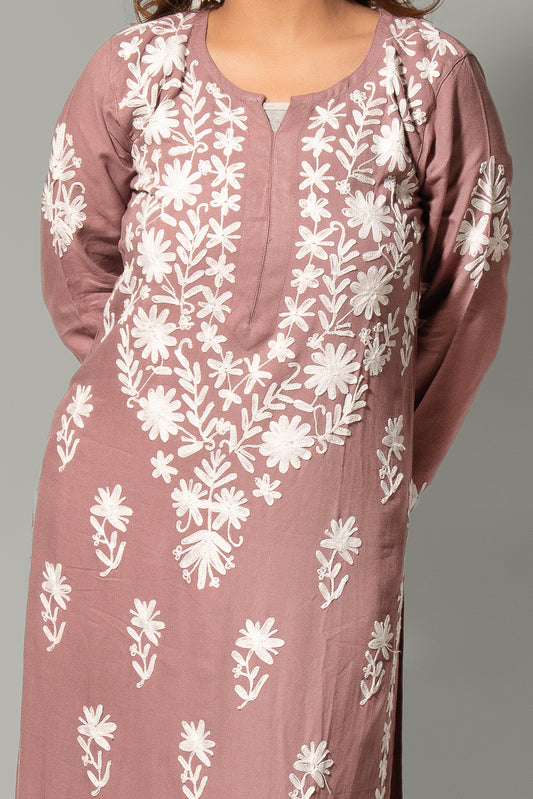 Rayon Chikankari Midi Plazzo Set