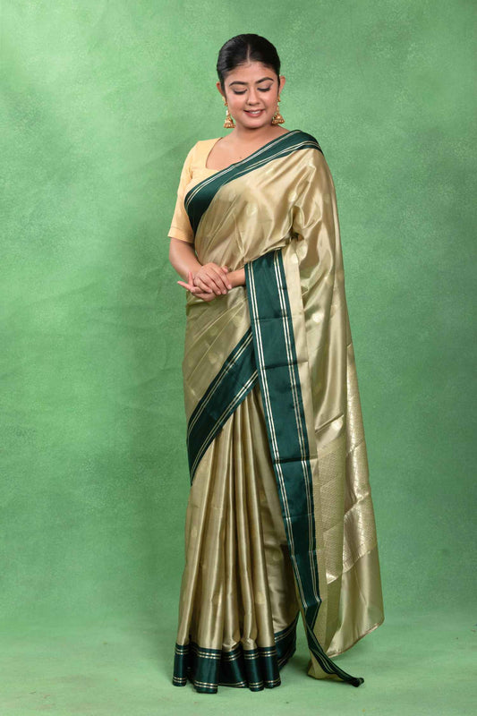 Hariyaali Noor — Golden Banarasi Katan Silk Saree