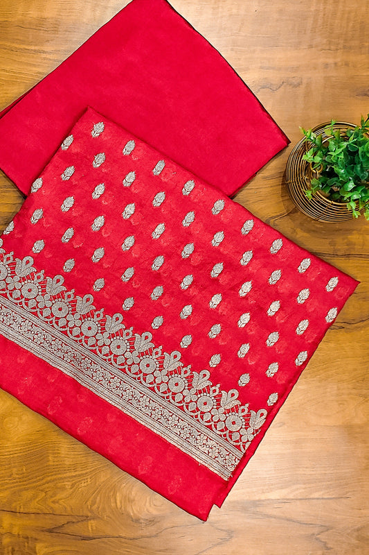 Matka Silk Dyeable Unstitched Suit Fabric