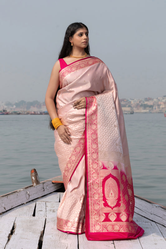 Bridal Bloom– Mashru Katan Silk