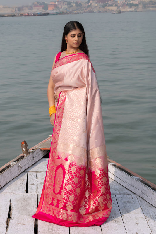 Bridal Bloom– Mashru Katan Silk