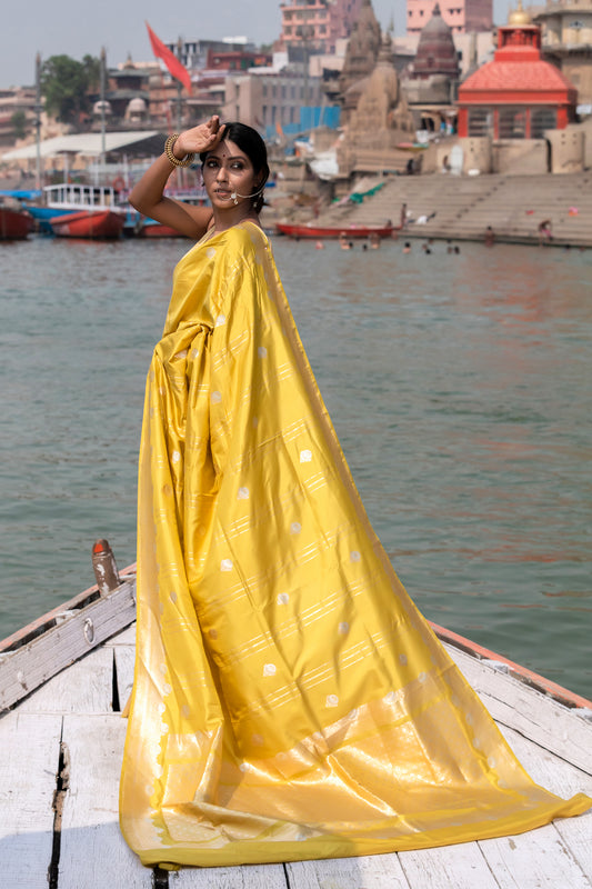 Pure Banarasi Handloom - Katan Booti