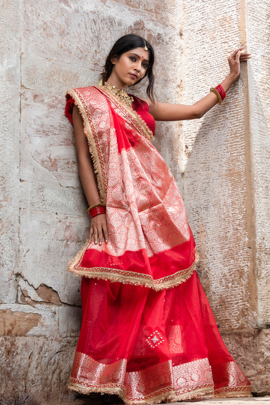 Ethereal Radiance – Organza Handwork