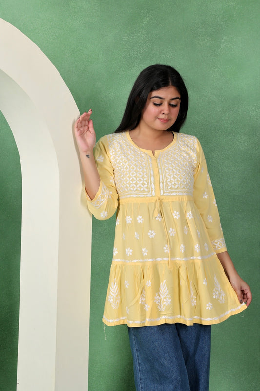 Chikankari Women’s Short Kurta 
