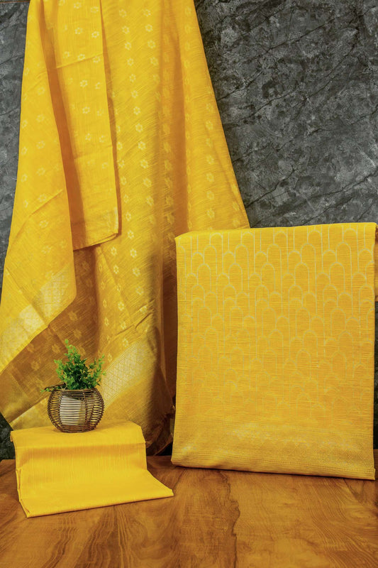 Matka Silk Dyeable Unstitched Suit