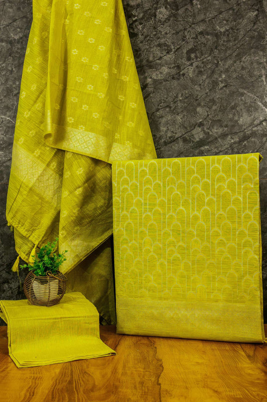 Matka Silk Dyeable Unstitched Suit