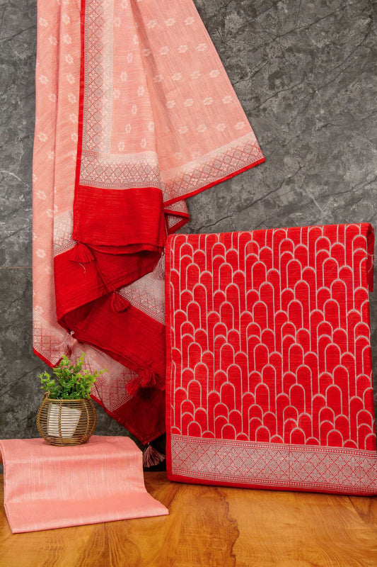 Matka Silk Dyeable Unstitched Suit
