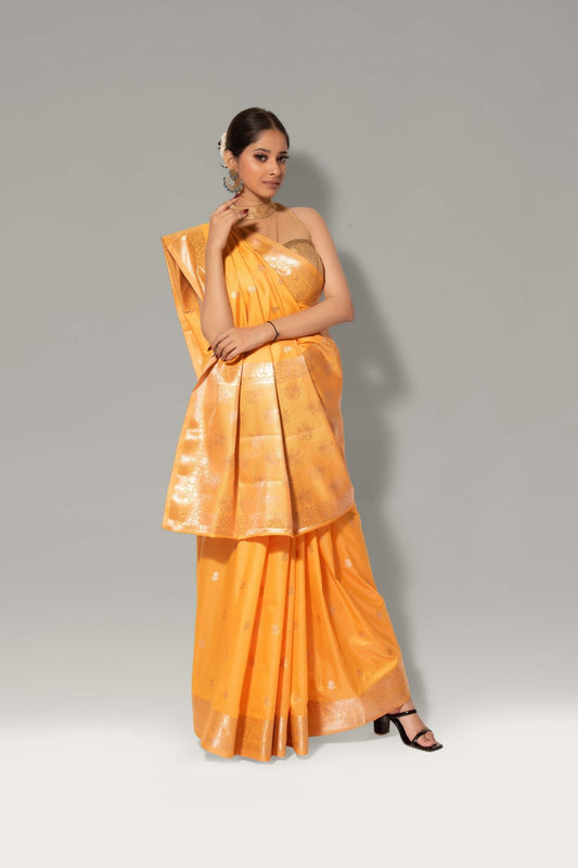 Regal Threads – Katan Silk Buti Saree