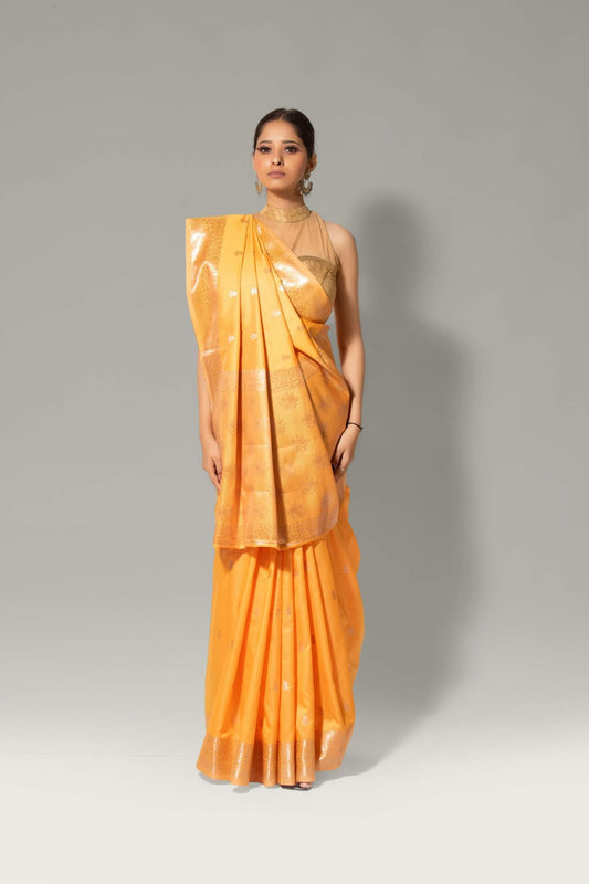 Regal Threads – Katan Silk Buti Saree